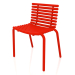 modèle 3D Chaise de salle à manger (rouge) - preview