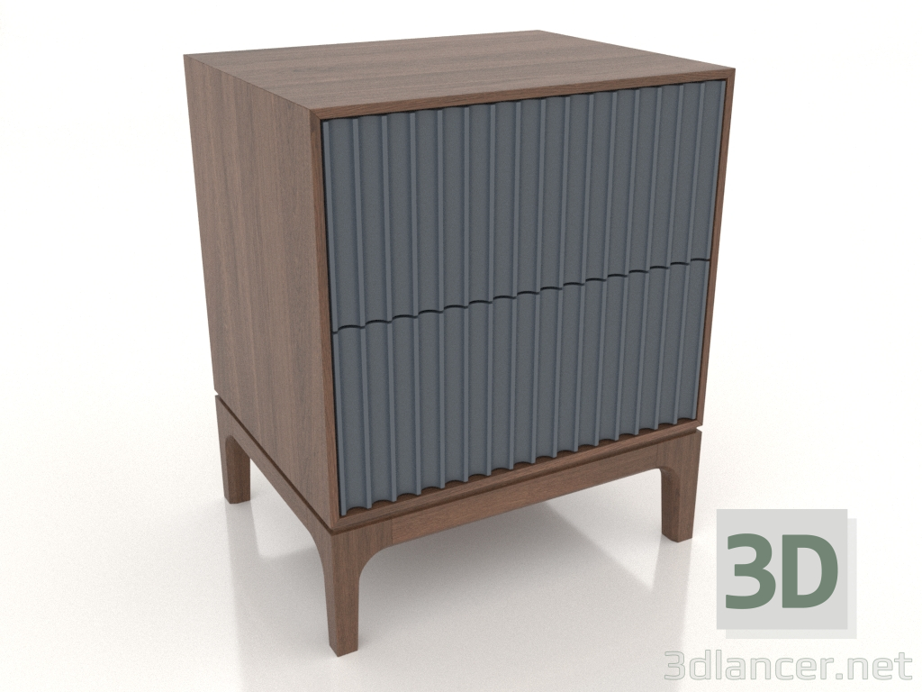 3d model Bedside table FARGO 2 drawers with milled facades (slate, tobacco oak, option 2) - preview 3d model Bedside table FARGO 2 drawers with milled facades (slate, tobacco oak, option 2) - preview