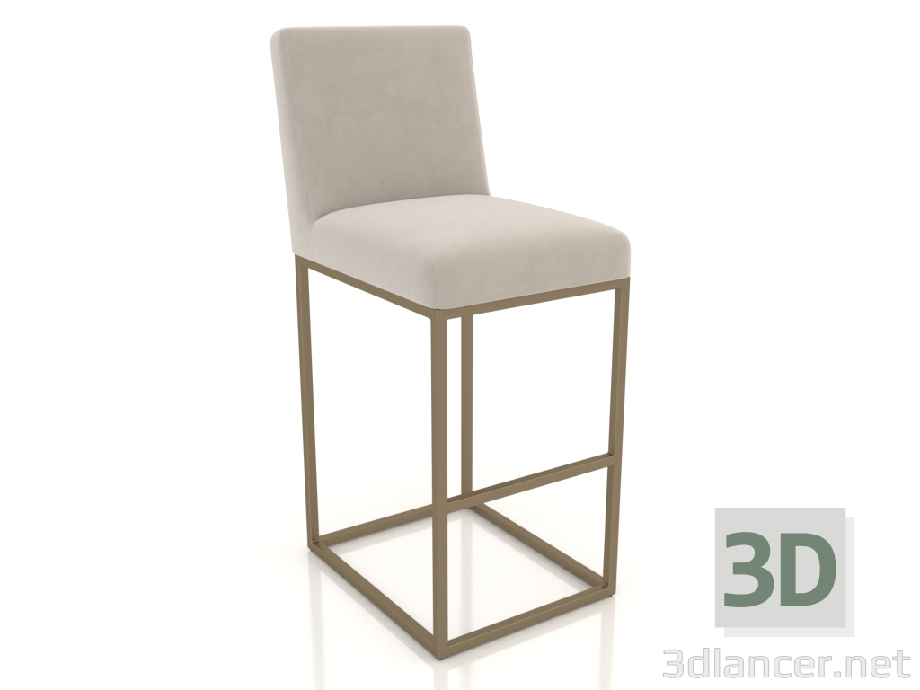 3D Modell Barhocker ohne Armlehnen, geschliffen - Vorschau