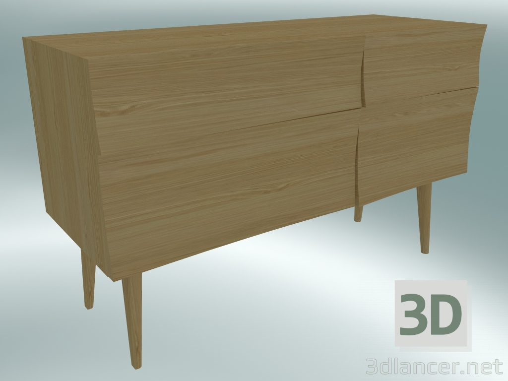 modèle 3D Buffet Small Reflect (Chêne) - preview