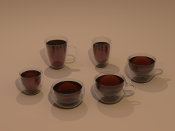 Ensemble de tasses en verre