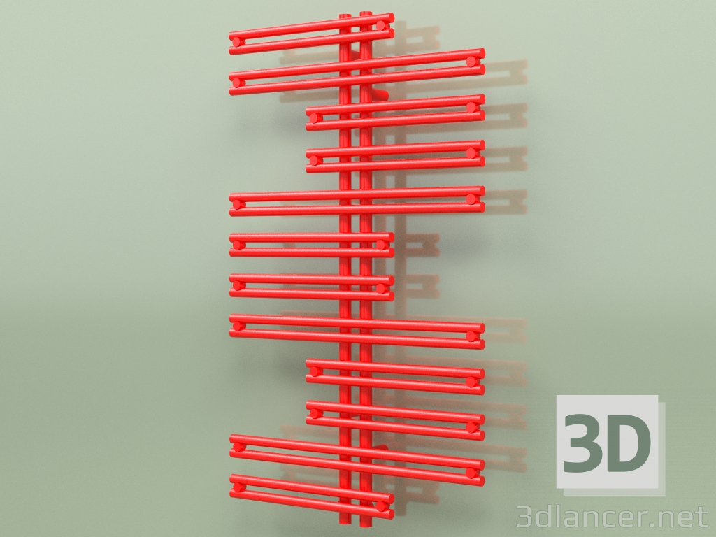 3d model Heated towel rail - Kea (1000 x 600, RAL - 3026) - preview