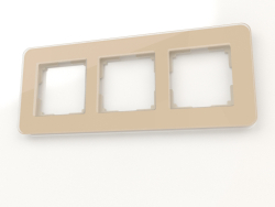 Glass frame for 3 posts Elite (ivory)