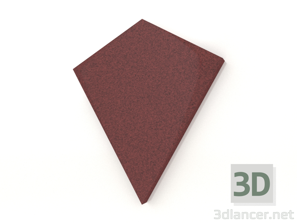 3d model Panel de pared 3D KITE (burdeos) - vista previa