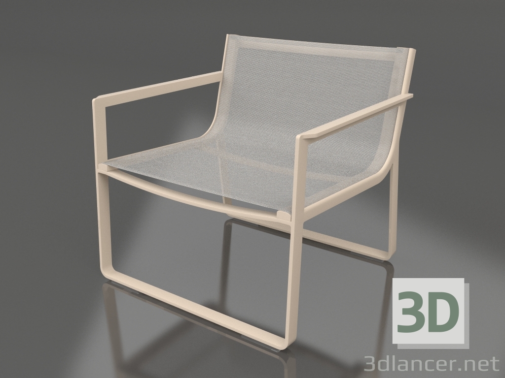 modèle 3D Fauteuil club (Sable) - preview