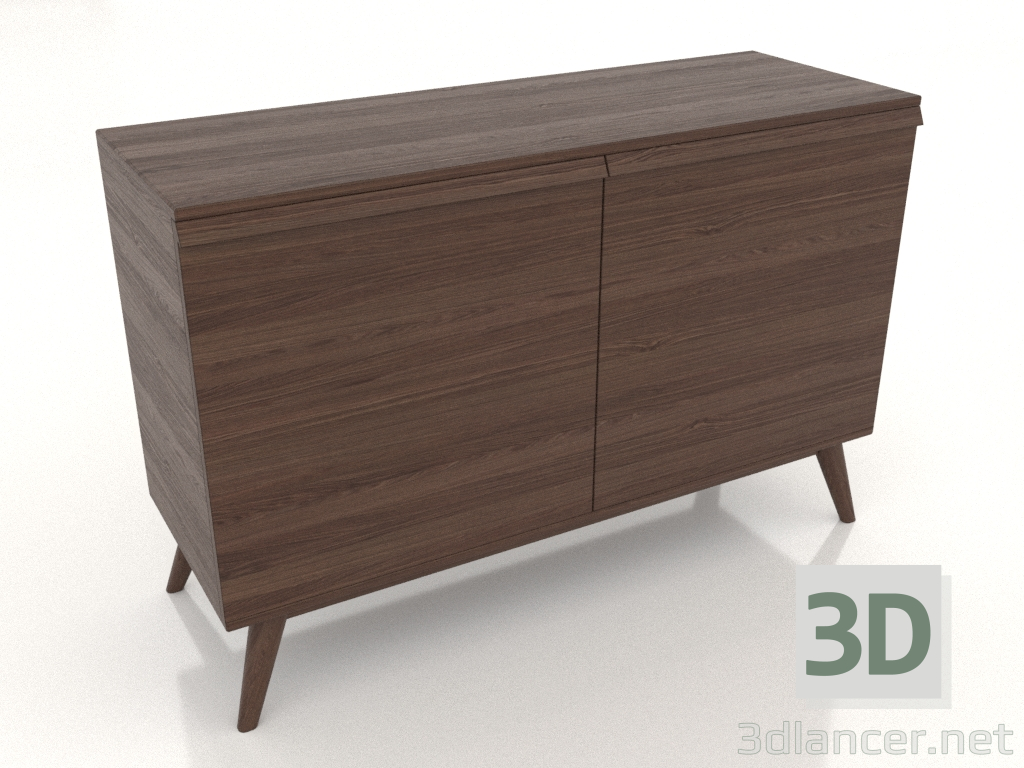 Modelo 3d Cômoda 5 1200x400x800 (nogueira escura) - preview