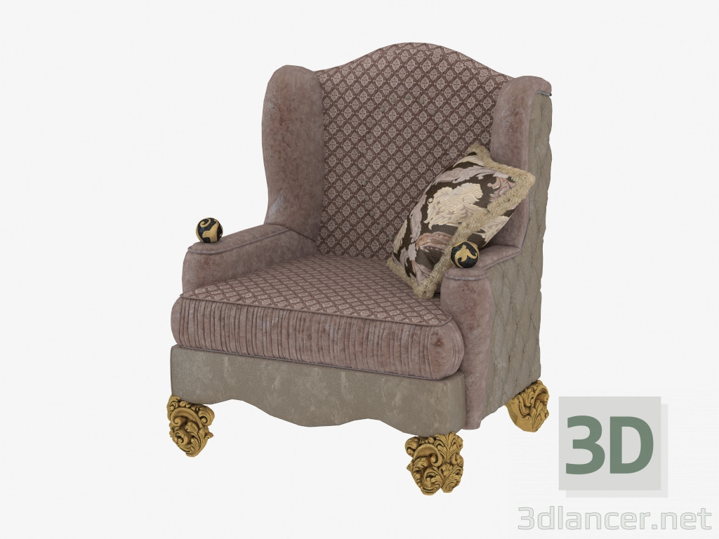 modello 3D Sedia in stile classico 1581 - anteprima