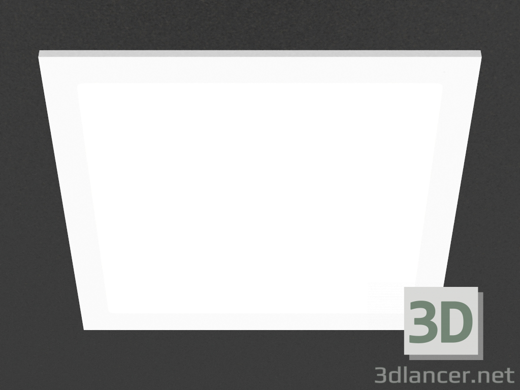 modello 3D Pannello di montaggio LED (DL18455_3000-White SQ) - anteprima