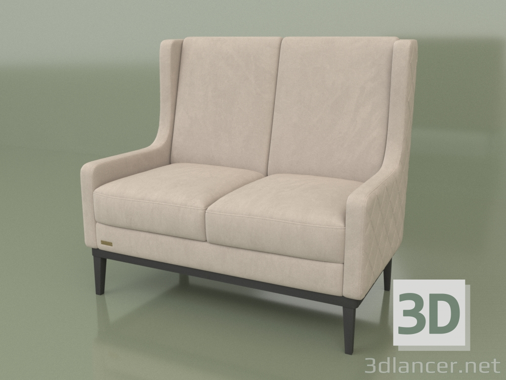 3d model Sofá doble Asti - vista previa