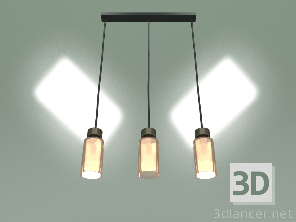 Modelo 3d Candeeiro suspenso Amado 50115-3 (preto) - preview