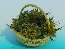 Basket with flowers