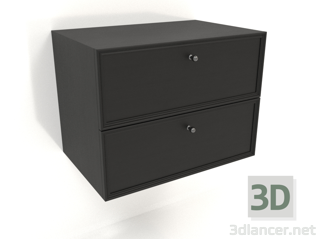 3d model Mueble de pared TM 14 (600x400x455, madera negro) - vista previa