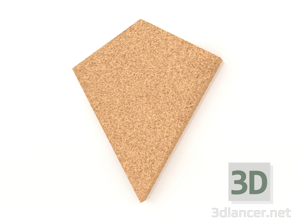 modello 3D Pannello murale 3D KITE (naturale) - anteprima