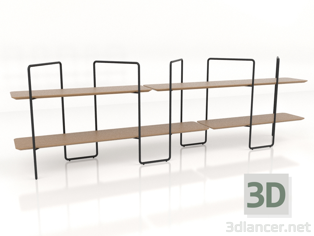 3d model Rack modular (composición 1 (01+04+U)) - vista previa