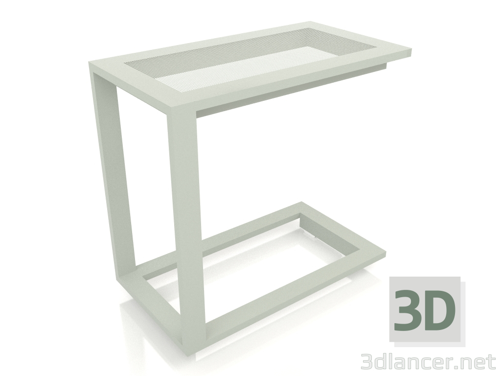 Modelo 3d Mesa lateral C (cinza cimento) - preview