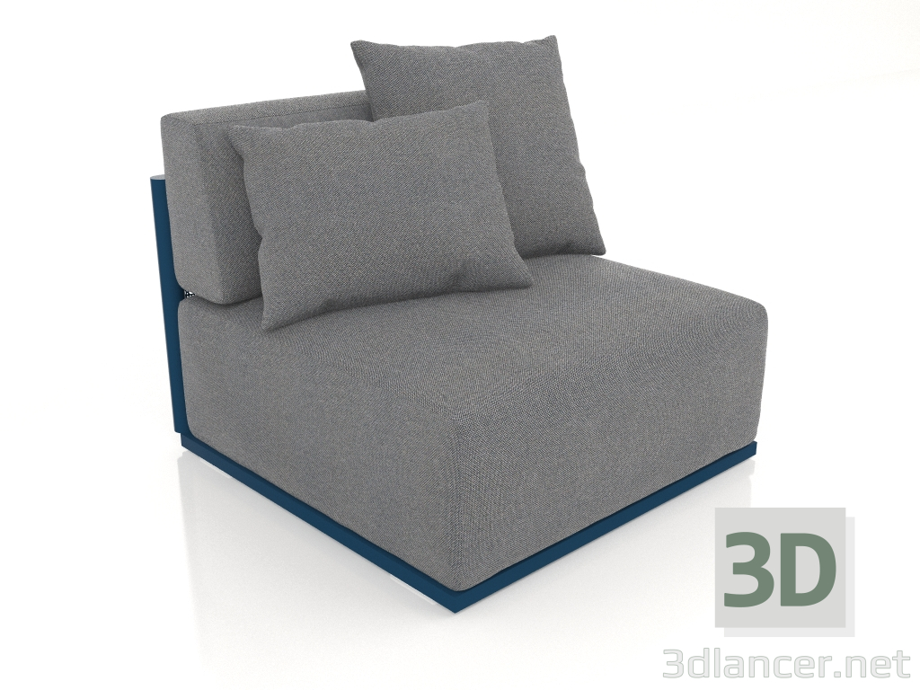 3d модель Диванний модуль секція 3 (Grey blue) – превью