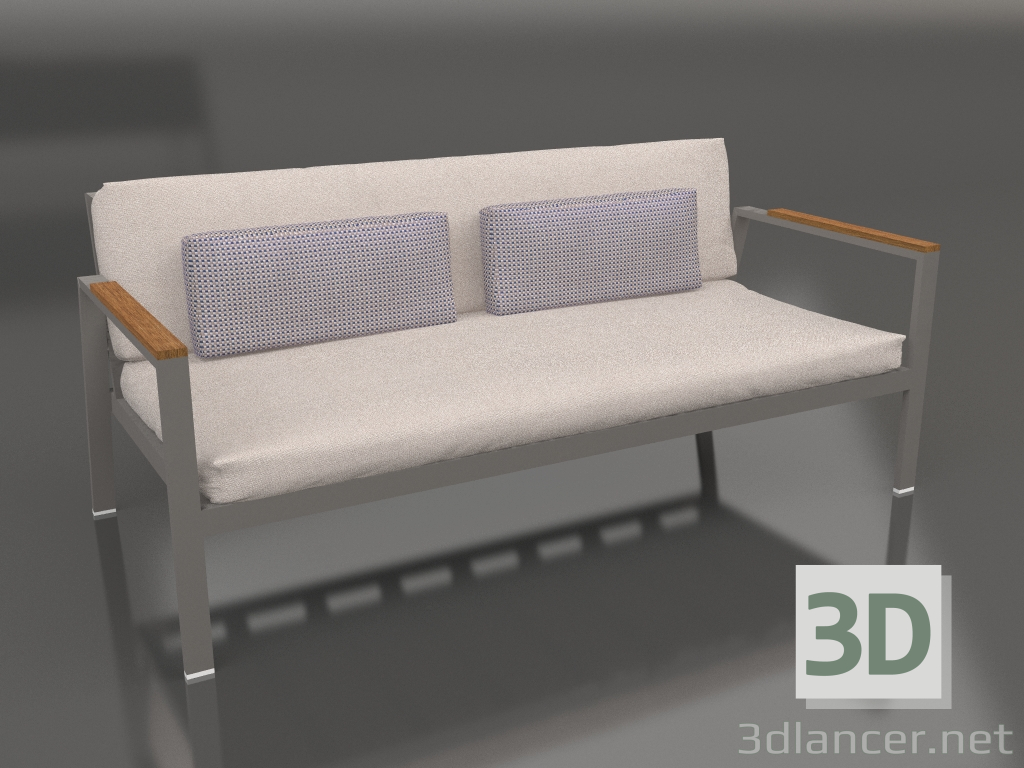 modèle 3D Canapé 2 places (Gris quartz) - preview