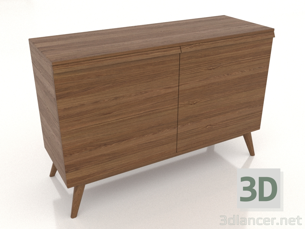 Modelo 3d Cômoda 5 1200x400x800 (nogueira clara) - preview