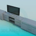 Modelo 3d Mesa de TV - preview