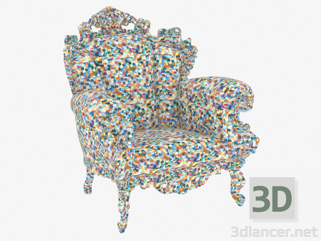 3d model Sillón de estilo clásico Proust - vista previa