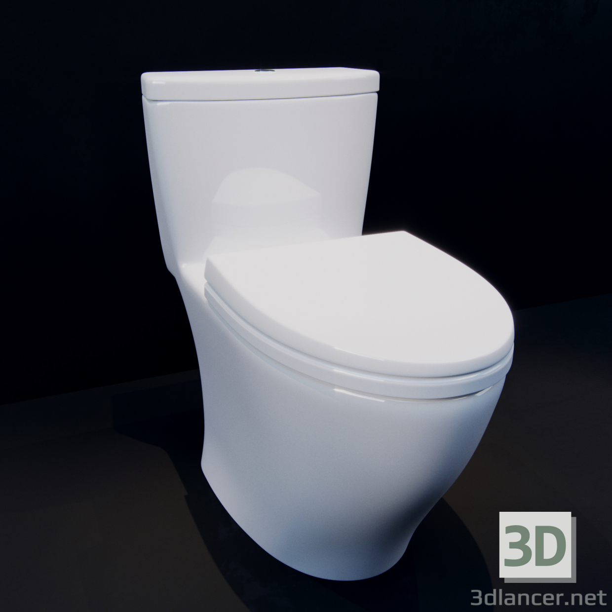 modèle 3D WC - preview