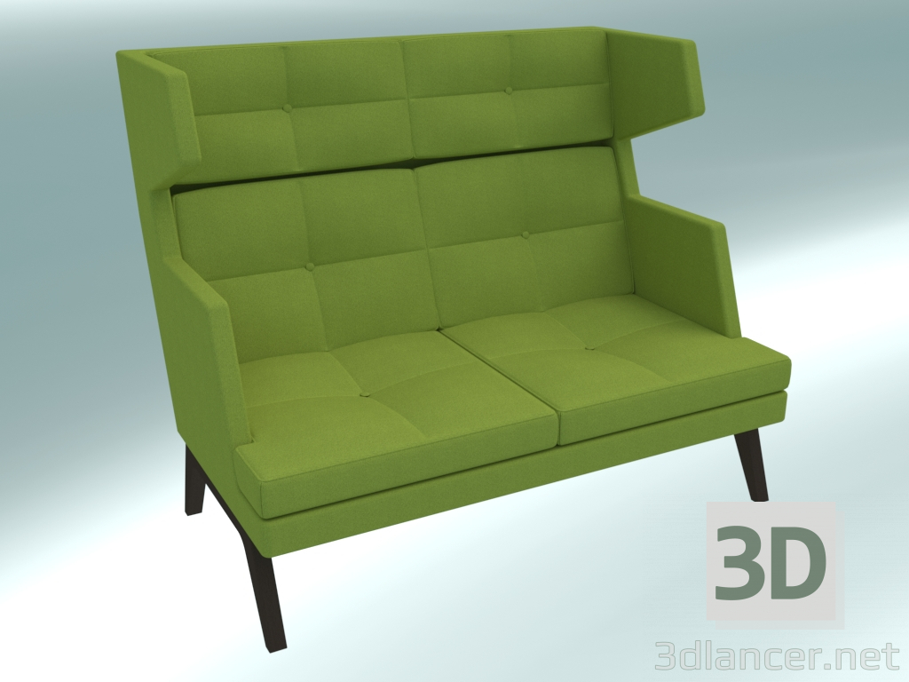 3D Modell Doppelschlafsofa (22 Holz) - Vorschau