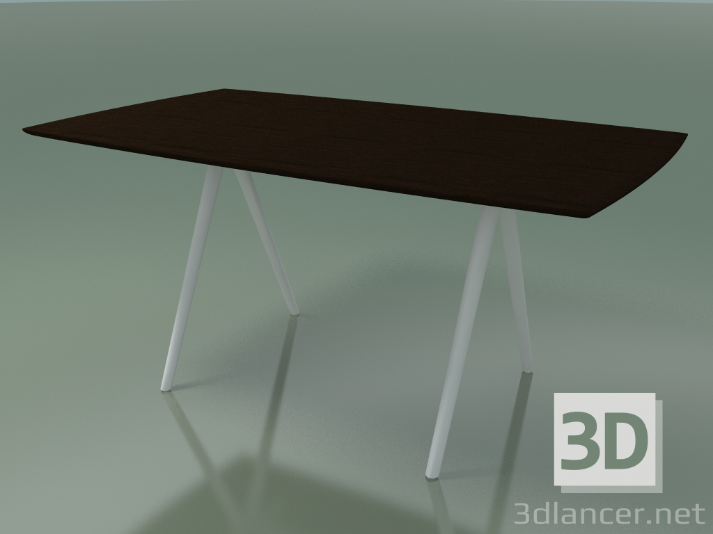 3D Modell Seifenförmiger Tisch 5418 (H 74 - 90x160 cm, Beine 180 °, furniert L21 wenge, V12) - Vorschau