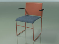 Silla apilable con reposabrazos 6604 (tapizado de asiento, polipropileno óxido, V63)