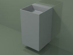 Lavabo suspendu (03UN26303, gris argent C35, L 48, P 50, H 85 cm)