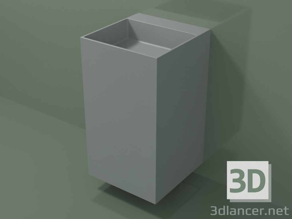 modello 3D Lavabo sospeso (03UN26303, Silver Grey C35, L 48, P 50, H 85 cm) - anteprima