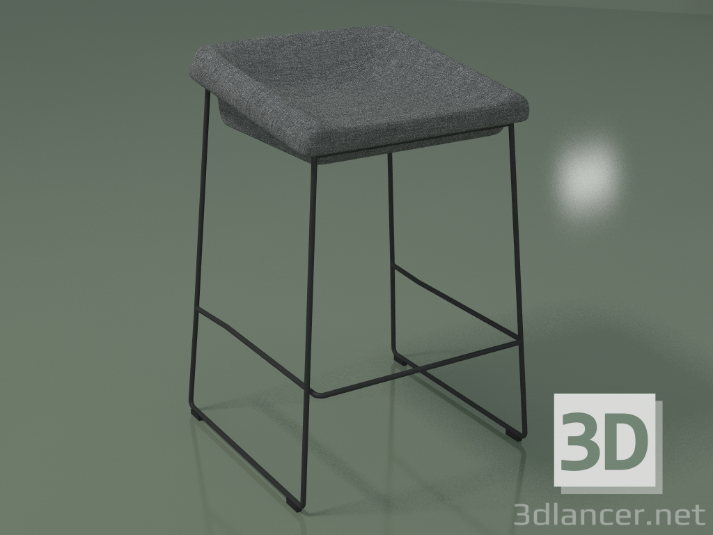 3d model Silla de media barra Coin (111265, gris) - vista previa