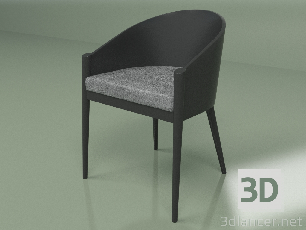 3d model Silla Roxanne (gris) - vista previa