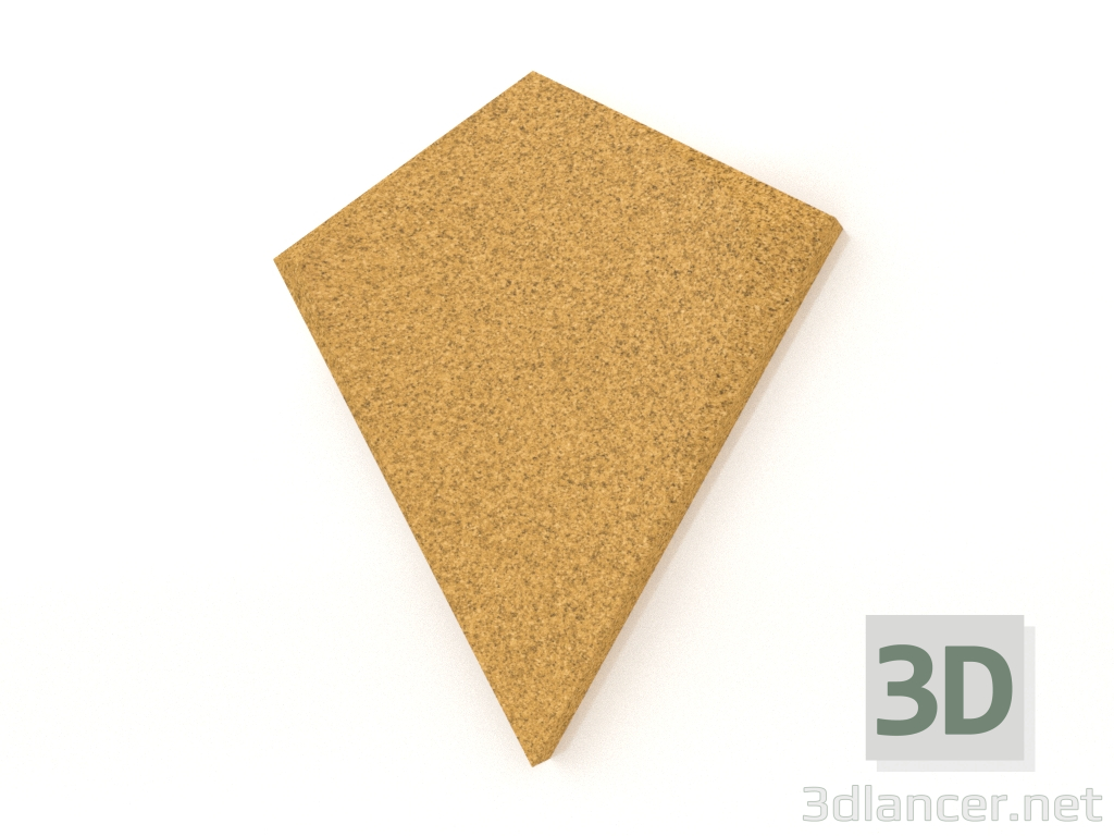 3d model Panel de pared 3D KITE (amarillo) - vista previa