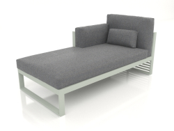 Modulares Sofa, Abschnitt 2 links, hohe Rückenlehne (Zementgrau)