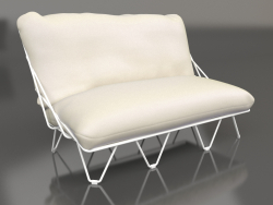 2-seater sofa (White)