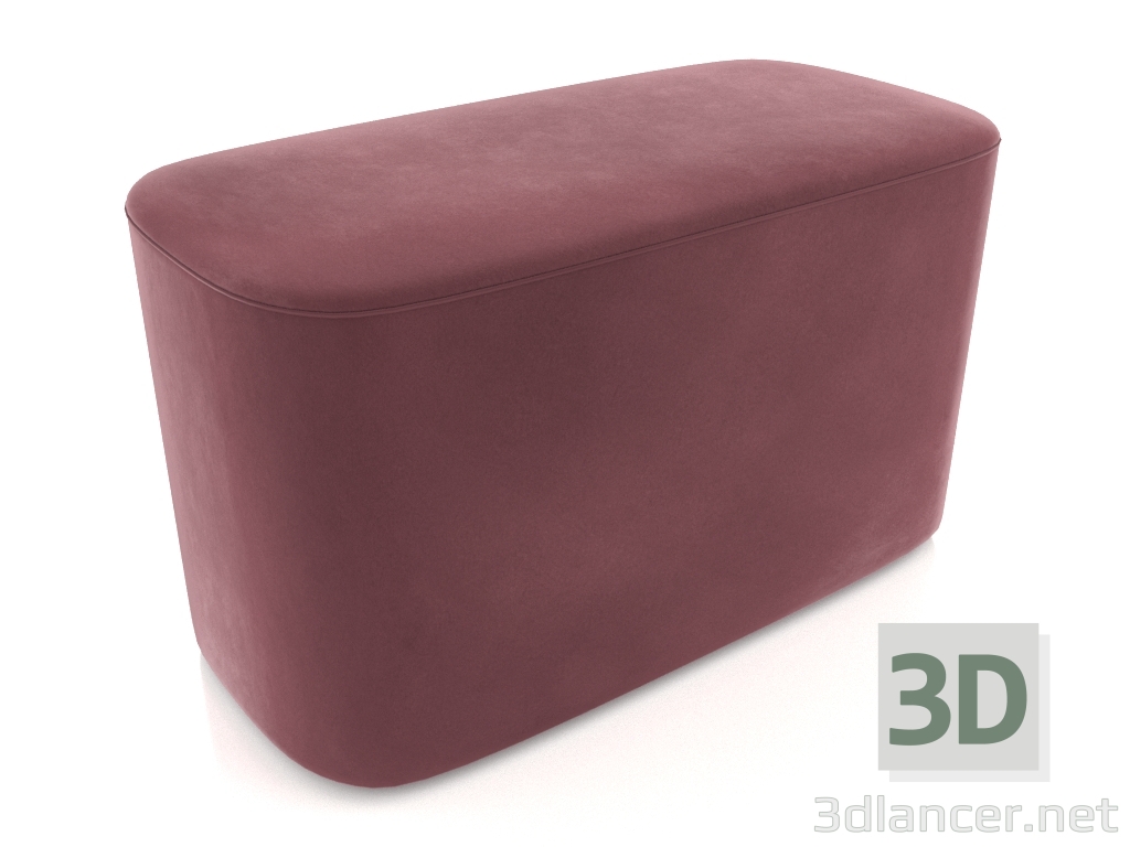 modello 3D Pouf Eighty (Bordeaux) - anteprima