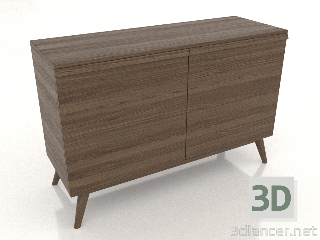 3D modeli Şifonyer 5 1200x400x800 (açık dişbudak ceviz) - önizleme