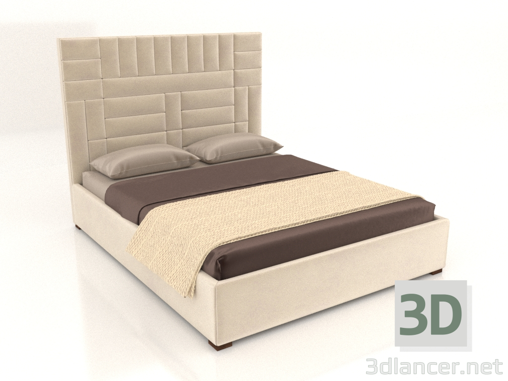 3d модель Ліжко з високим узголів'ям Emilio (мале) – превью