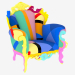 3d model Chair on the wooden frame Proust - preview