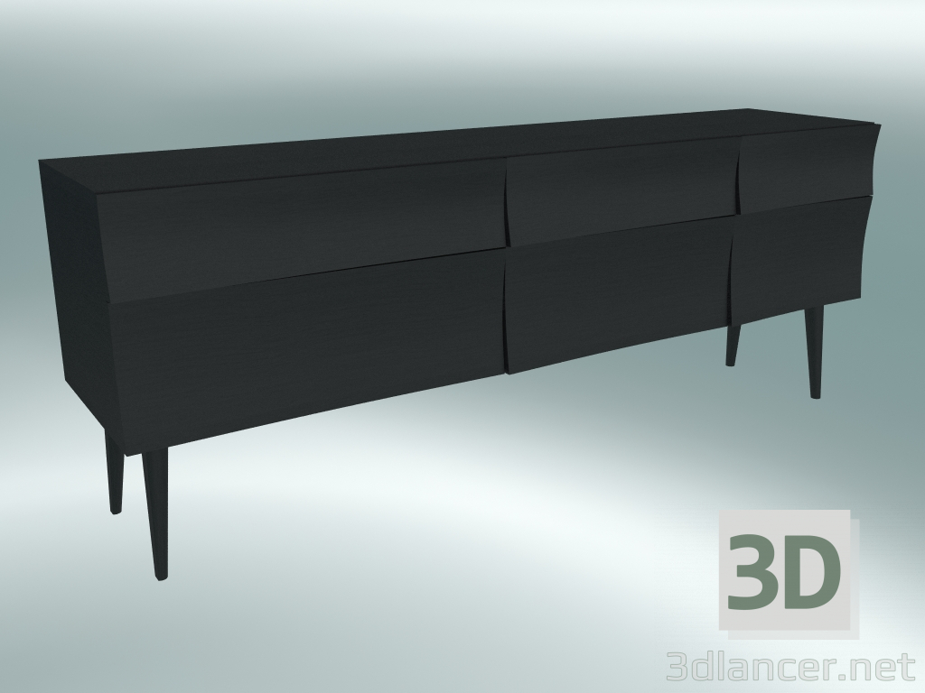 Modelo 3d Aparador Grande Refletir (Preto) - preview