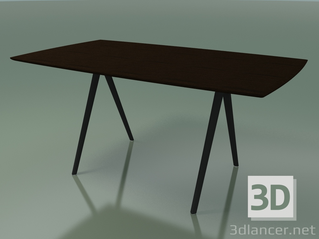 3d model Mesa en forma de jabón 5418 (H 74 - 90x160 cm, patas 180 °, chapada en wengué L21, V44) - vista previa