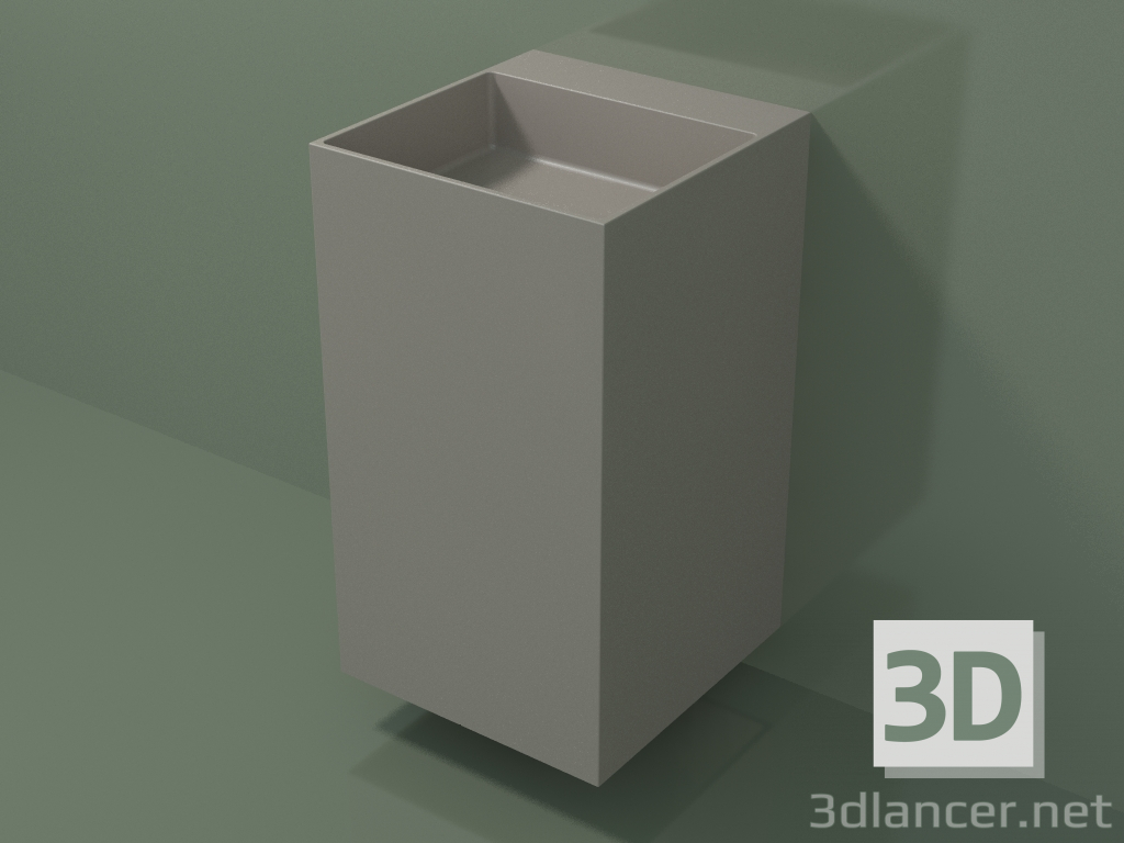 3d model Wall-mounted washbasin (03UN26303, Clay C37, L 48, P 50, H 85 cm) - preview