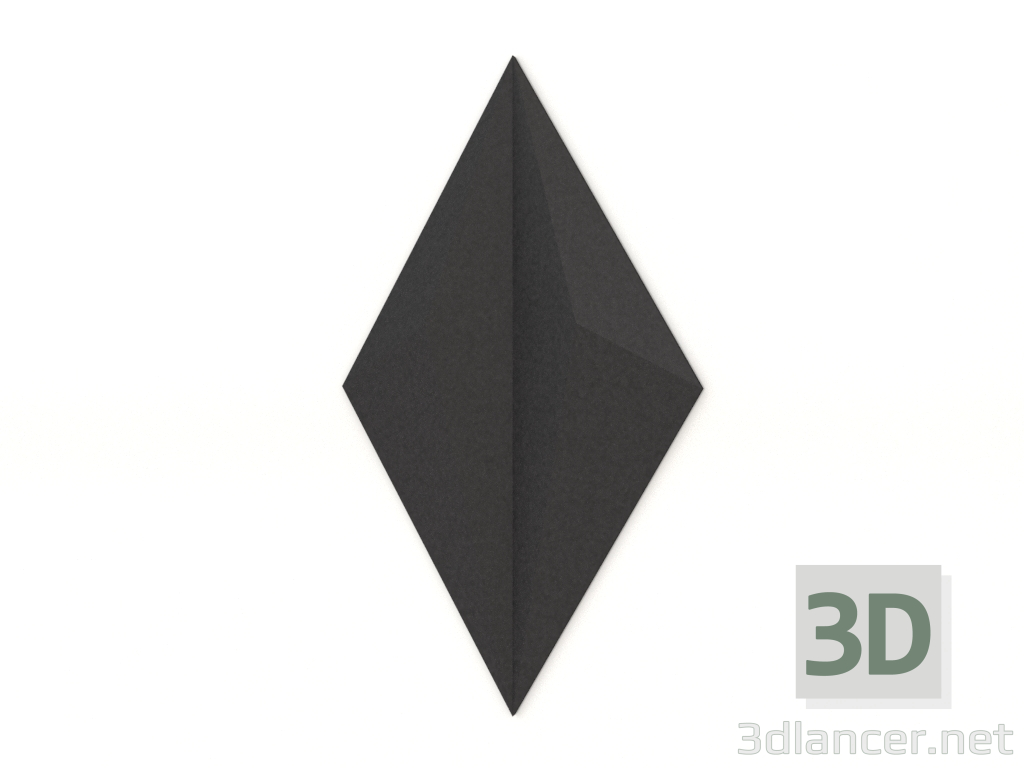 3d model Panel de pared 3D LINE (negro) - vista previa