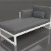 3D Modell Modulsofa, Teil 2 links, hohe Rückenlehne (Achatgrau) - Vorschau