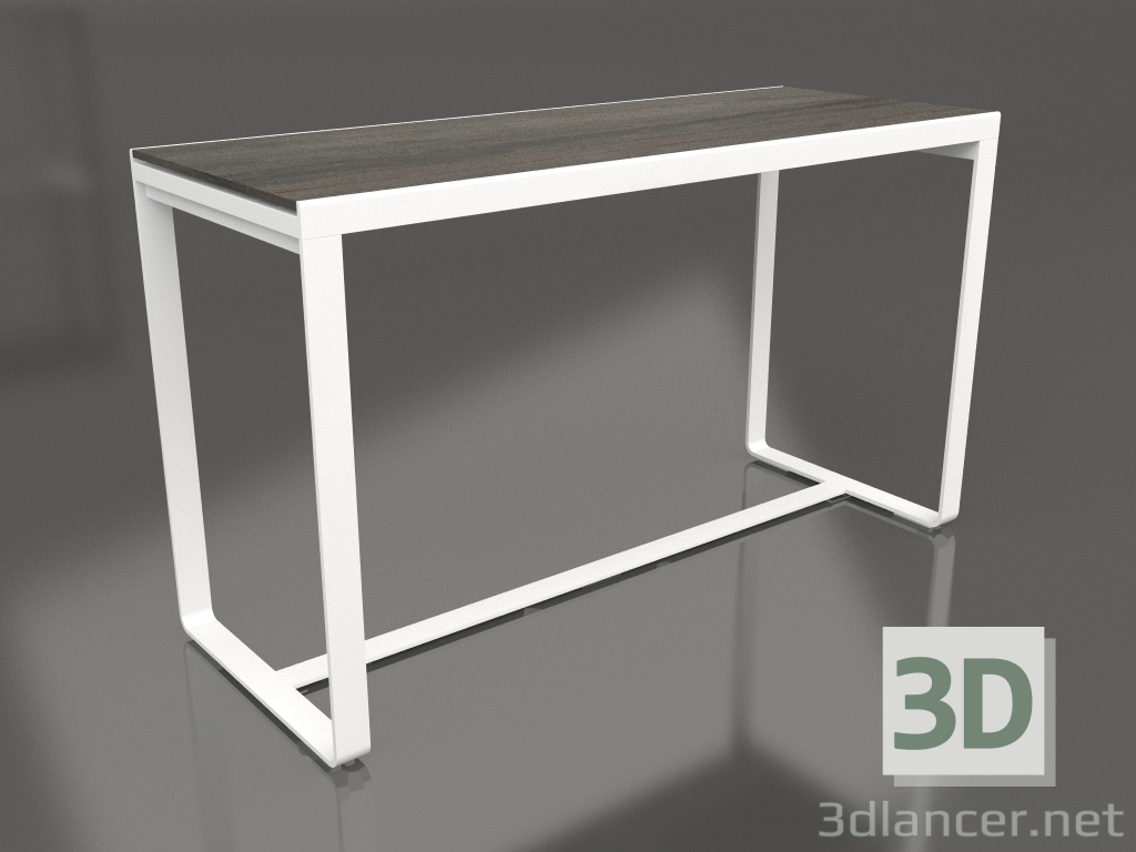 modello 3D Tavolo da bar 180 (DEKTON Radium, Bianco) - anteprima