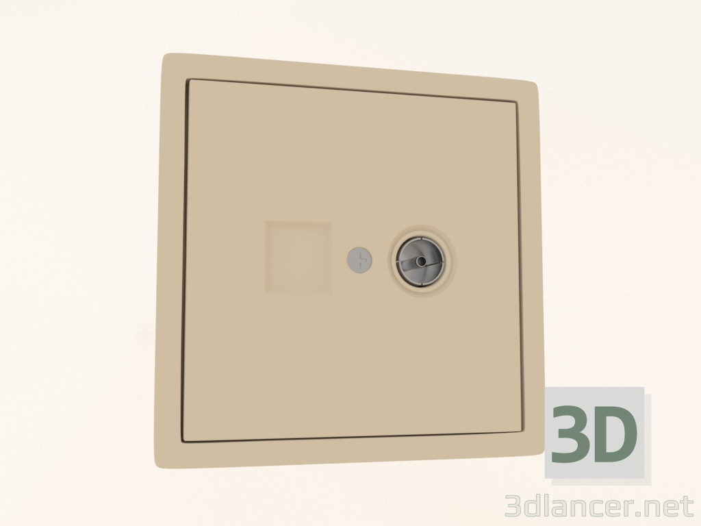 3d model TV Socket (Dad, Plain, Matte Cashmere, DA87935) R98 - preview