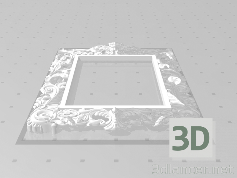 modèle 3D Cadre sculpté pour miroir - preview