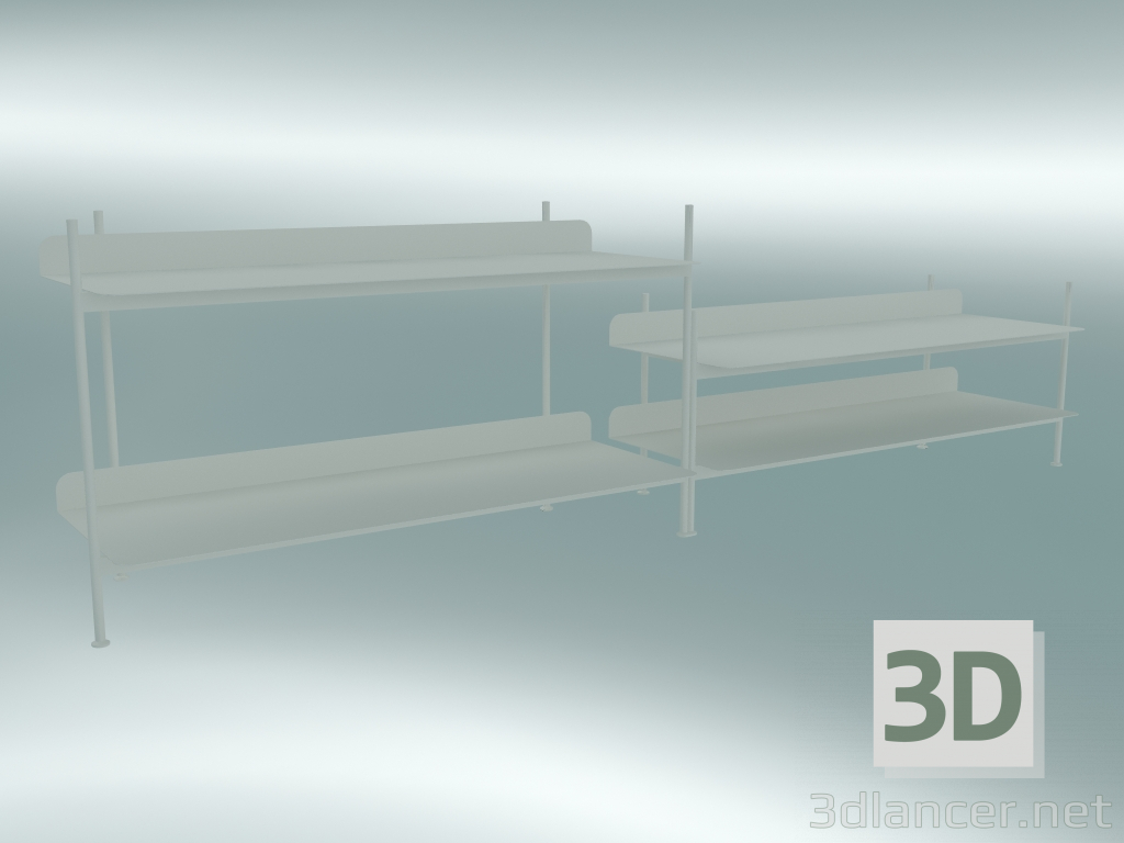 Modelo 3d Sistema de rack Compile (Configuração 5, Branco) - preview