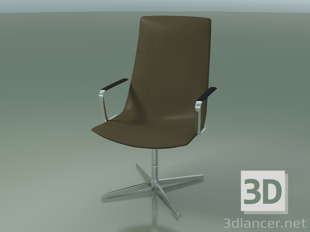 3d model Silla de oficina 2108CI (4 patas, con reposabrazos, giratoria) - vista previa