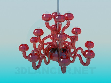 Modelo 3d Candelabro de vidro colorido - preview